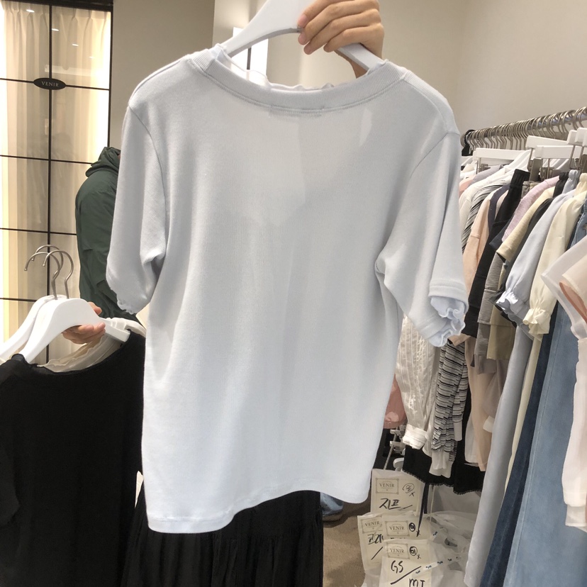 VENIR-a韓國直郵實拍女士新品人氣推薦休閑26春夏職業T恤VENIR-aT恤