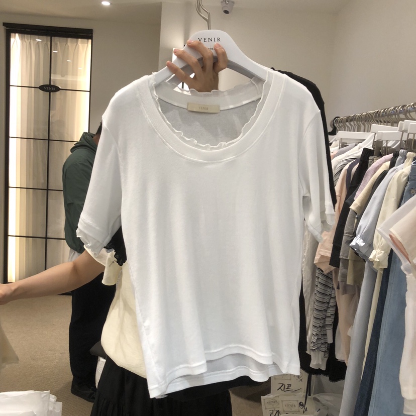 VENIR-a韓國直郵實拍女士新品人氣推薦休閑26春夏職業T恤VENIR-aT恤圖色3
