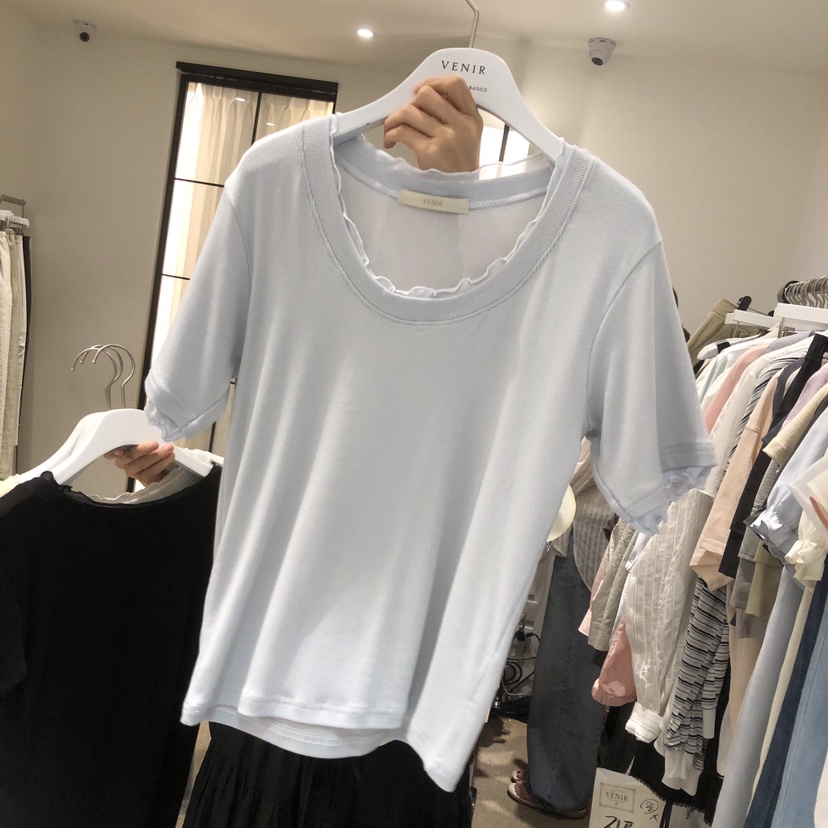 VENIR-a韓國直郵實拍女士新品人氣推薦休閑26春夏職業T恤VENIR-aT恤圖色4