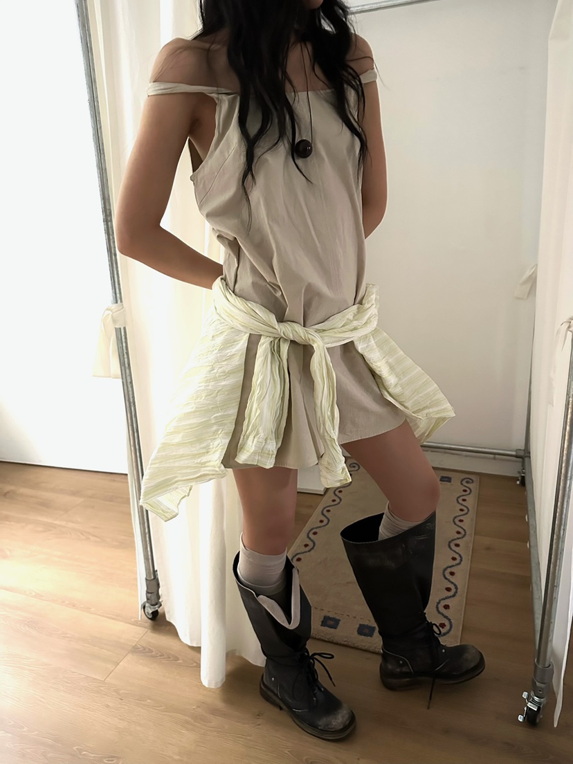 AWESOMESAUCE韓國代購女裝新款推薦職業26春夏休閑連衣裙AWESOME SAUCE連衣裙