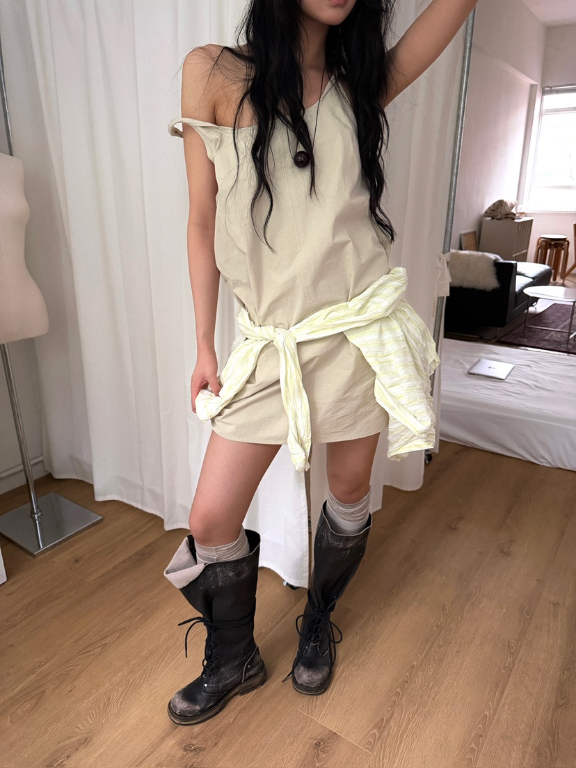 AWESOMESAUCE韓國代購女裝新款推薦職業26春夏休閑連衣裙AWESOME SAUCE連衣裙