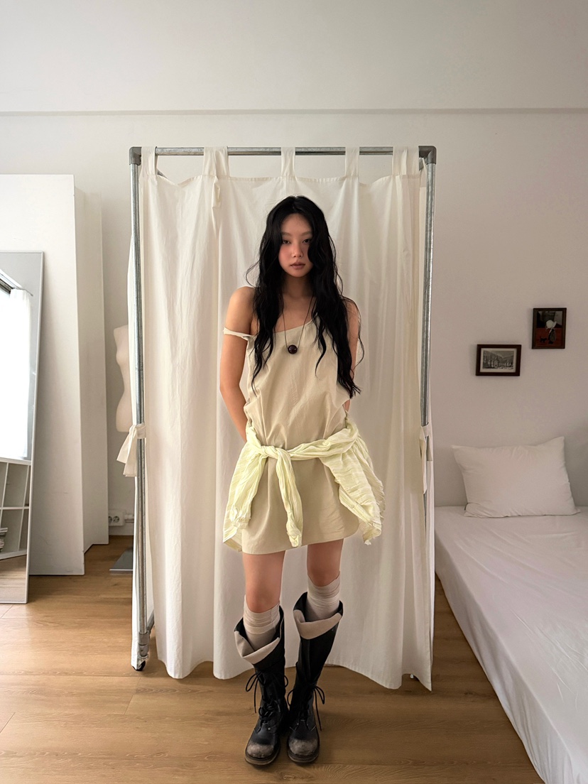 AWESOMESAUCE韓國代購女裝新款推薦職業26春夏休閑連衣裙AWESOME SAUCE連衣裙