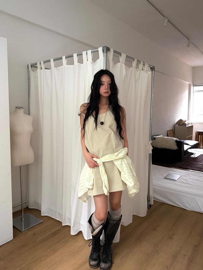 AWESOMESAUCE韓國代購女裝新款推薦職業26春夏休閑連衣裙AWESOME SAUCE連衣裙