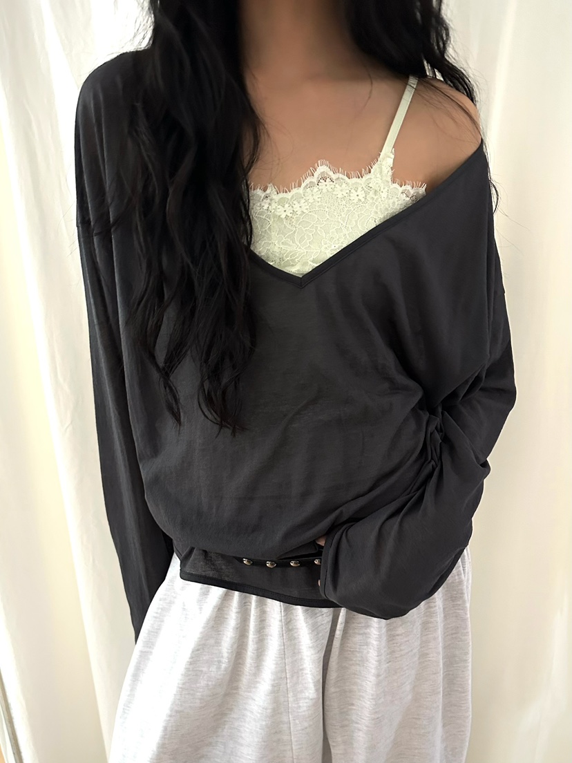 AWESOMESAUCE韓國代購女士新款時尚推薦熱賣人氣26春夏長袖T恤AWESOME SAUCE長袖T恤