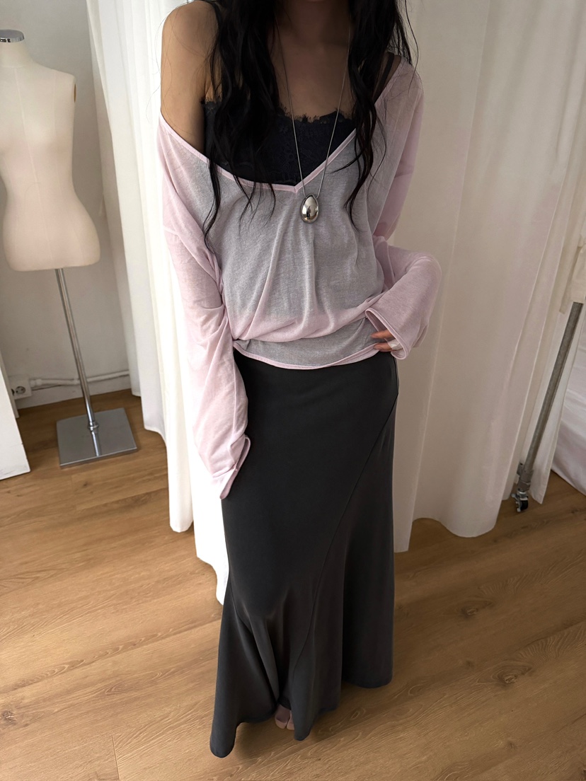 AWESOMESAUCE韓國代購女士新款時尚推薦熱賣人氣26春夏長袖T恤AWESOME SAUCE長袖T恤圖色2