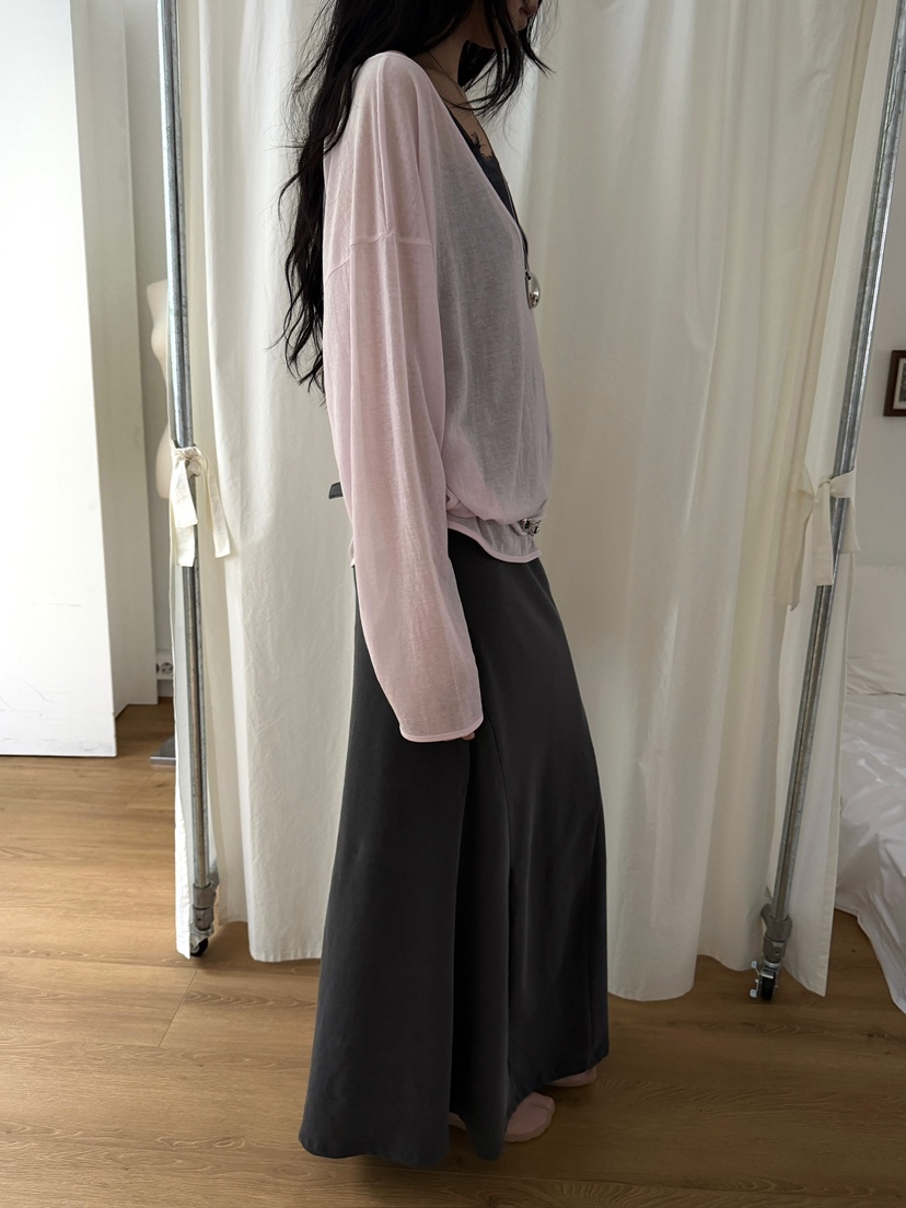 AWESOMESAUCE韓國東大門代購女裝新品時尚26春夏長裙不含腰帶AWESOME SAUCE長裙