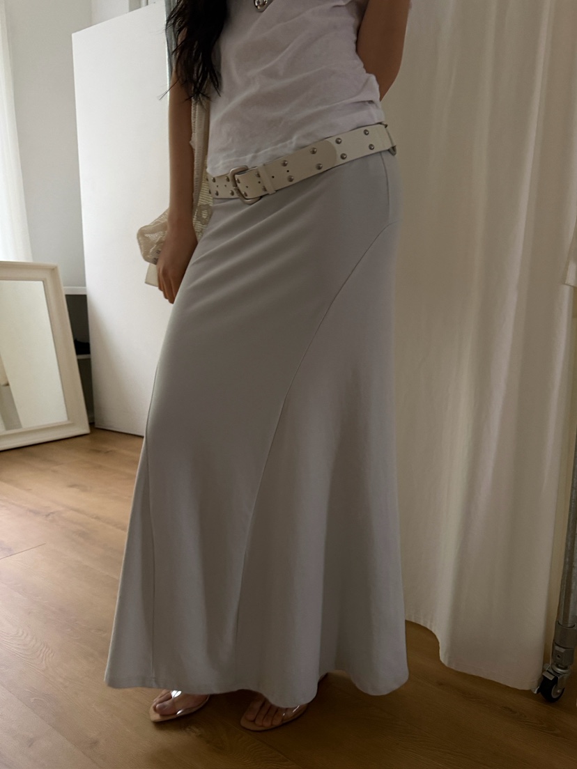 AWESOMESAUCE韓國東大門代購女裝新品時尚26春夏長裙不含腰帶AWESOME SAUCE長裙