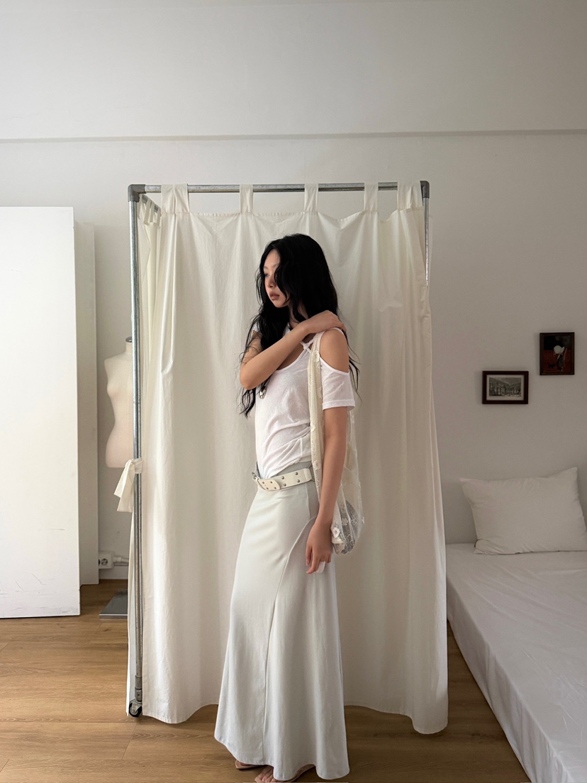 AWESOMESAUCE韓國東大門代購女裝新品時尚26春夏長裙不含腰帶AWESOME SAUCE長裙