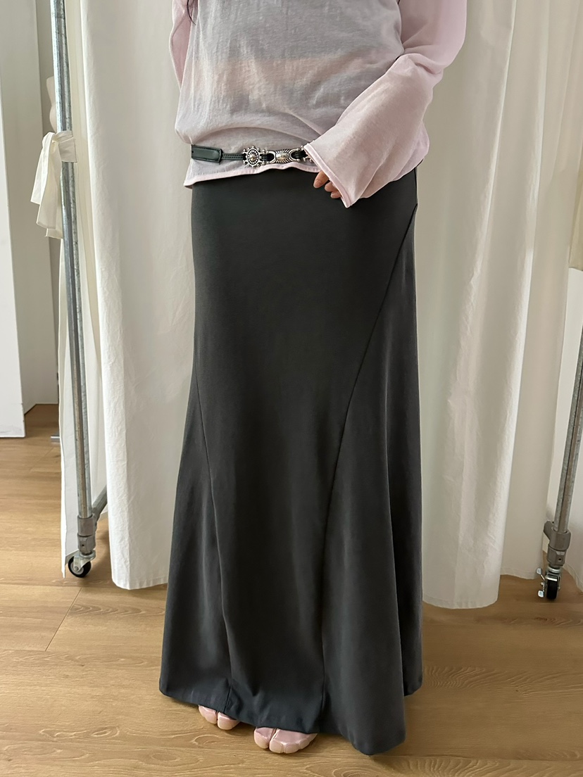 AWESOMESAUCE韓國東大門代購女裝新品時尚26春夏長裙不含腰帶AWESOME SAUCE長裙圖色1