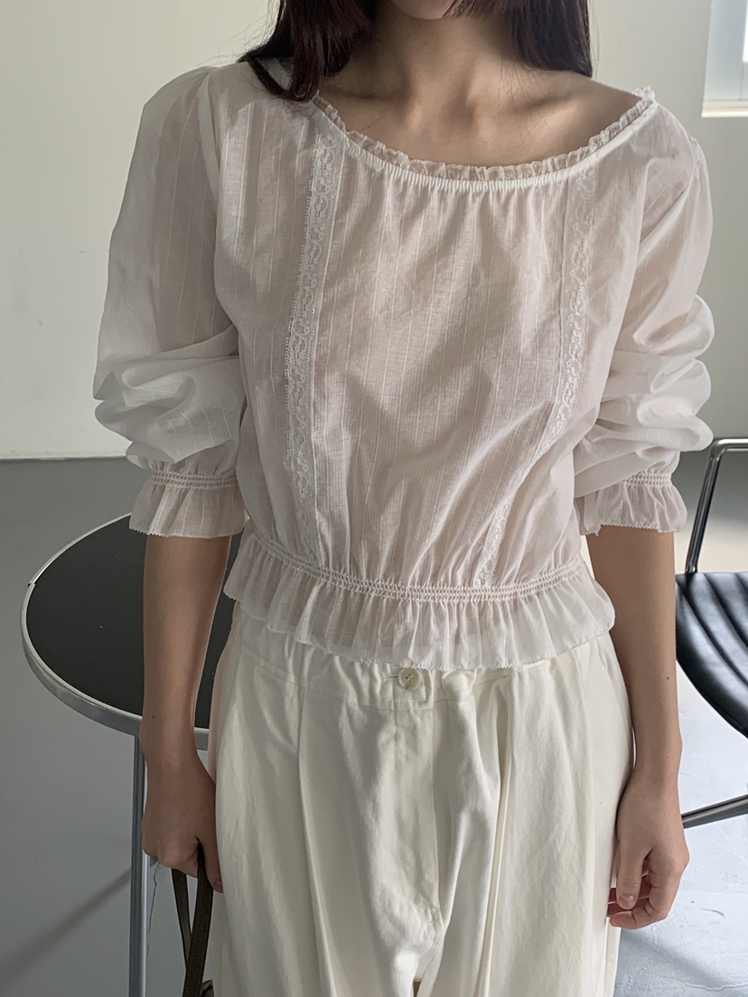 LOGARDEN韓國直郵女裝新品人氣職業熱賣時尚推薦襯衫蕾絲衫LO GARDEN襯衫/蕾絲衫