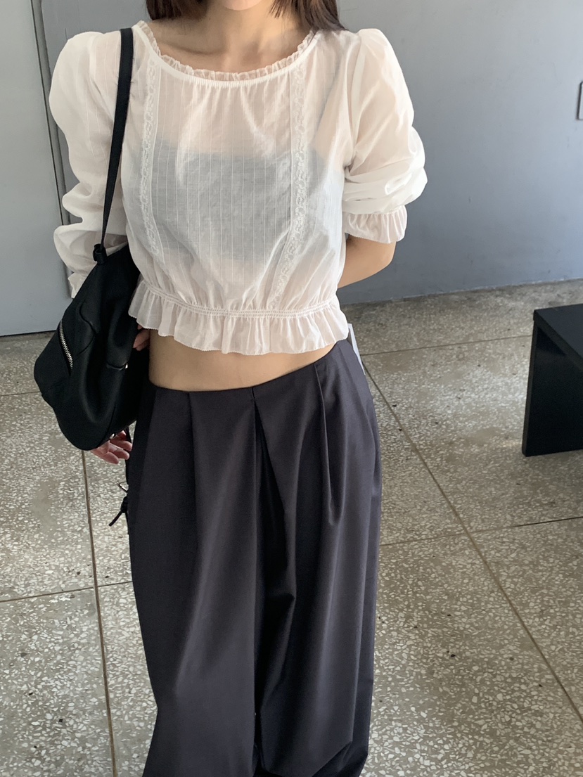 LOGARDEN韓國直郵女裝新品人氣職業熱賣時尚推薦襯衫蕾絲衫LO GARDEN襯衫/蕾絲衫