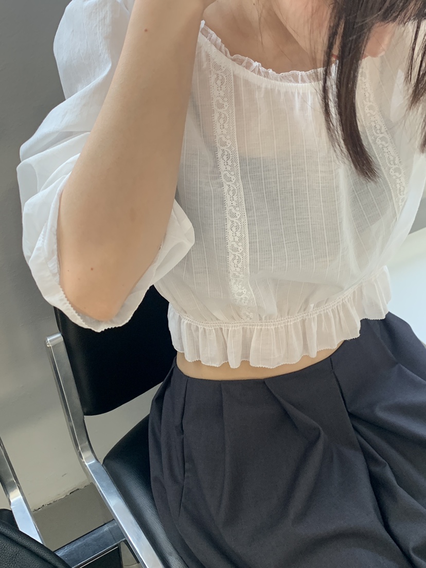 LOGARDEN韓國直郵女裝新品人氣職業熱賣時尚推薦襯衫蕾絲衫LO GARDEN襯衫/蕾絲衫