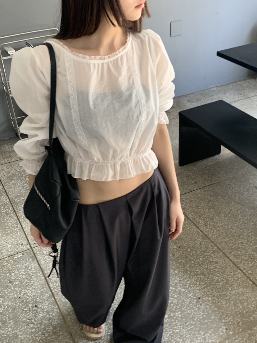 LOGARDEN韓國直郵女裝新品人氣職業熱賣時尚推薦襯衫蕾絲衫LO GARDEN襯衫/蕾絲衫