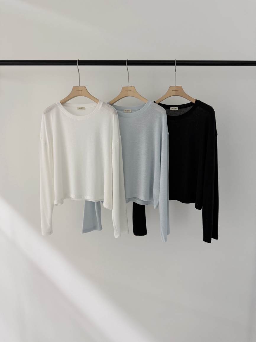 LOGARDEN韓國代購女裝新品休閑熱賣時尚職業推薦26春夏長袖T恤LO GARDEN長袖T恤