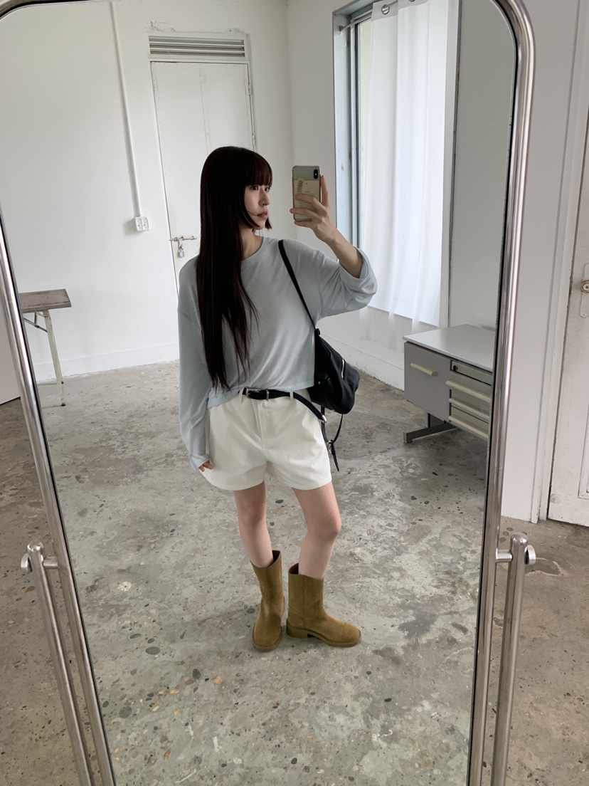 LOGARDEN韓國代購女裝新品休閑熱賣時尚職業推薦26春夏長袖T恤LO GARDEN長袖T恤