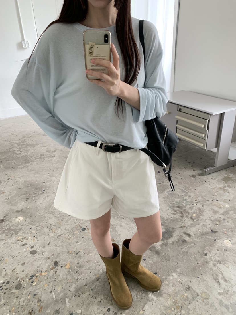 LOGARDEN韓國代購女裝新品休閑熱賣時尚職業推薦26春夏長袖T恤LO GARDEN長袖T恤