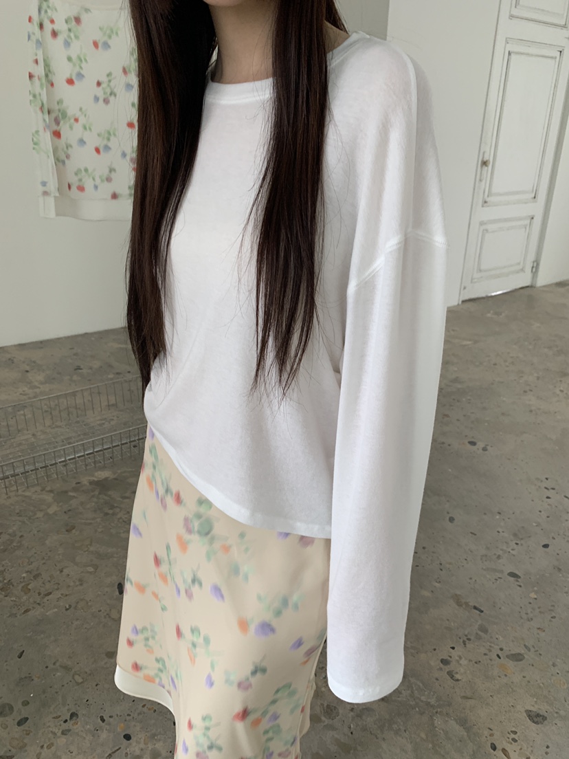 LOGARDEN韓國代購女裝新品休閑熱賣時尚職業推薦26春夏長袖T恤LO GARDEN長袖T恤