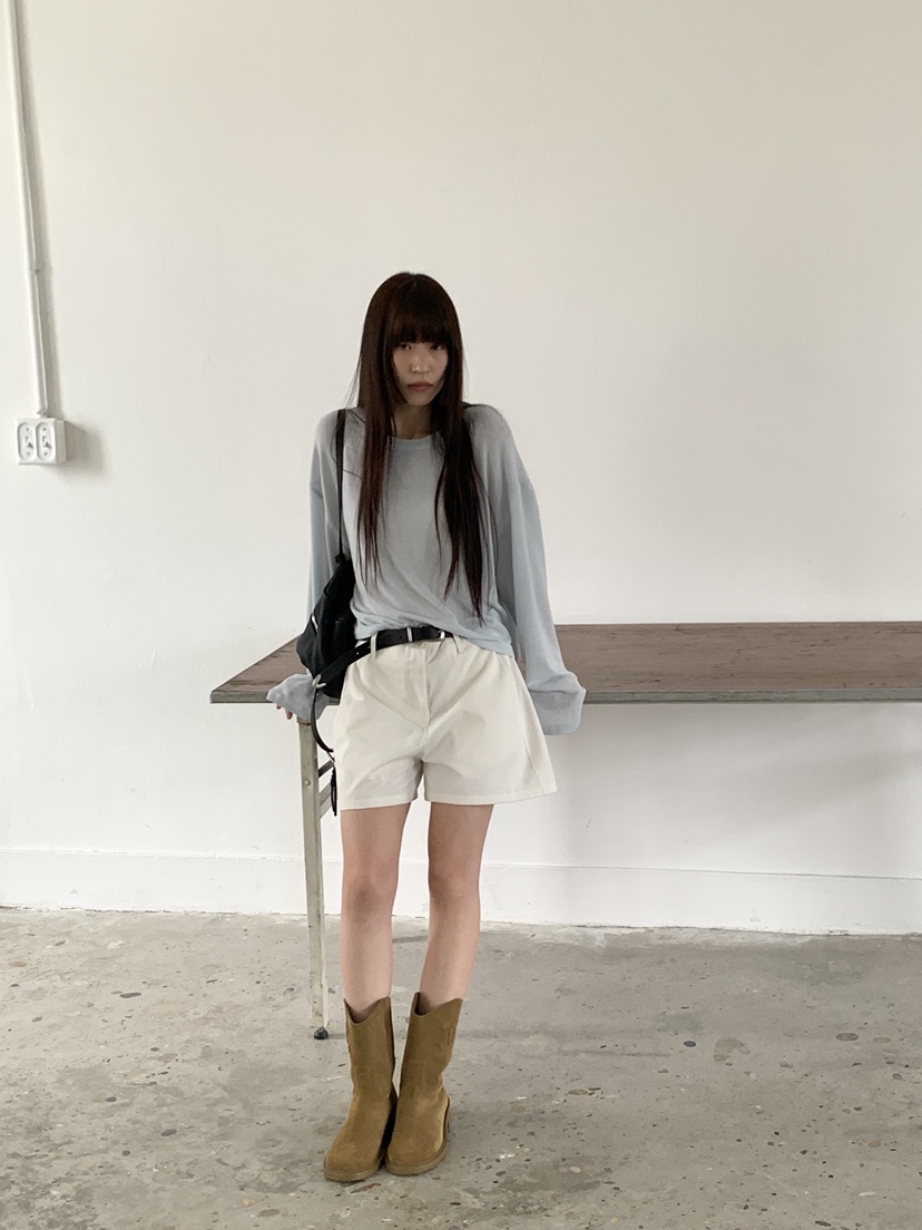 LOGARDEN韓國代購女裝新品休閑熱賣時尚職業推薦26春夏長袖T恤LO GARDEN長袖T恤