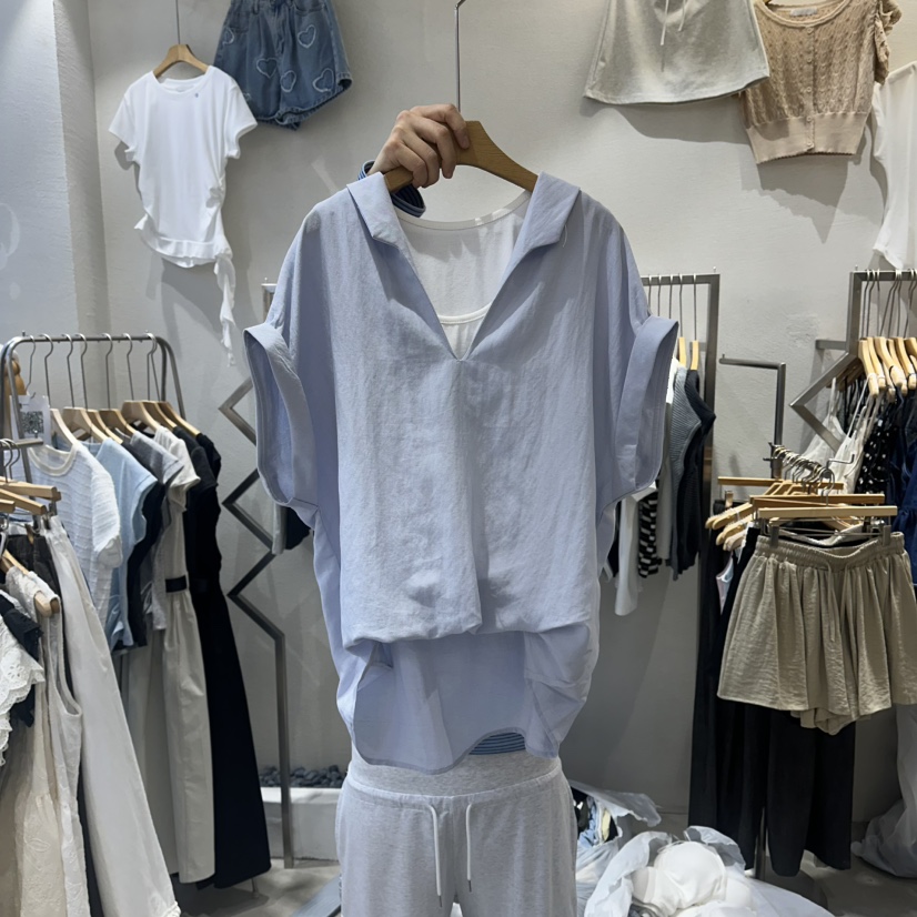 HIPTIQUE韓國東大門代購女裝新款時尚人氣襯衫蕾絲衫假兩件HIPTIQUE襯衫/蕾絲衫圖色3