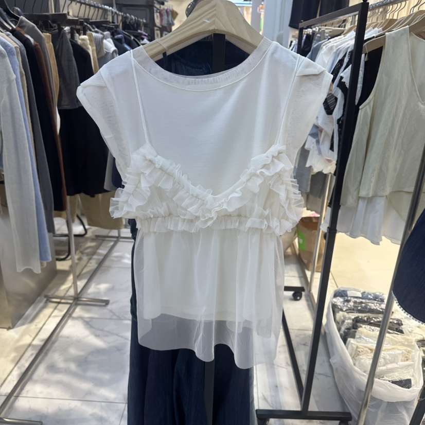 HOT PLACE/DREAM GIRIS/HOT ISSUE韓國東大門代購女裝新款26春夏套裝荷葉邊網眼套裝HOT PLACE/DREAM GIRIS/HOT ISSUE套裝圖色2