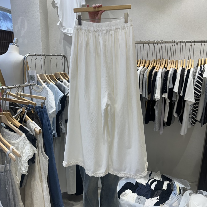 HIPTIQUE韓國代購女裝新款推薦熱賣時尚職業休閑褲刺繡亞麻HIPTIQUE休閑褲