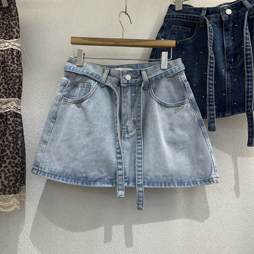 HIPTIQUE韓國代購女裝新品熱賣時尚休閑職業裙褲含腰繩腰帶HIPTIQUE裙褲圖色1