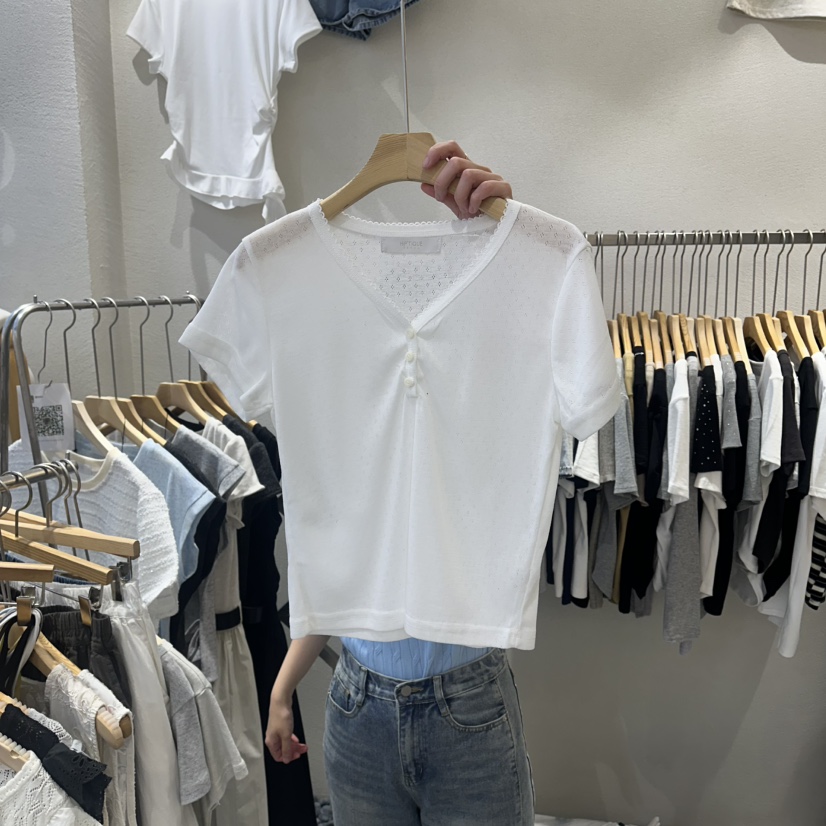 HIPTIQUE韓國直郵實拍女裝新款熱賣26春夏時尚推薦職業T恤HIPTIQUET恤圖色1