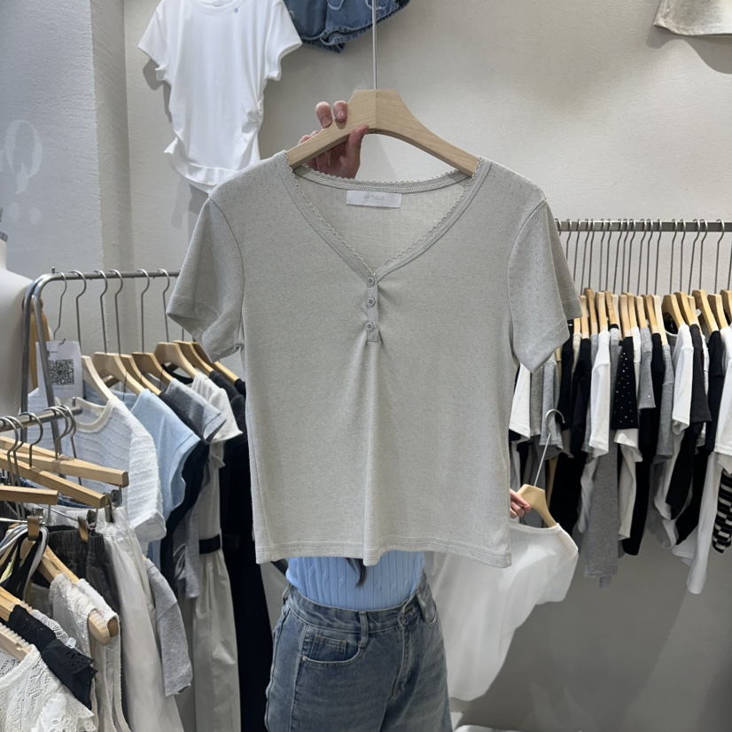 HIPTIQUE韓國直郵實拍女裝新款熱賣26春夏時尚推薦職業T恤HIPTIQUET恤圖色2