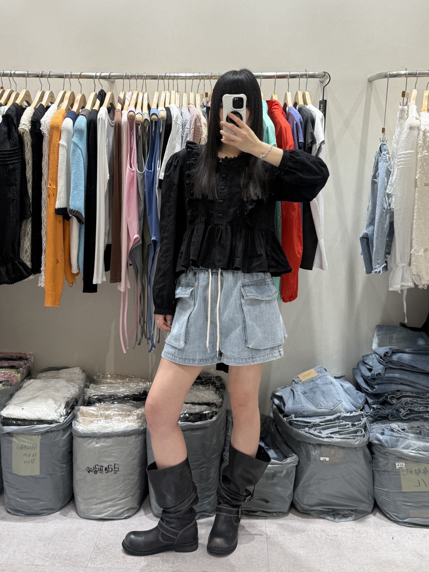 SHIRRING韓國直郵實拍女士新款休閑人氣職業推薦26春夏短褲SHIRRING短褲