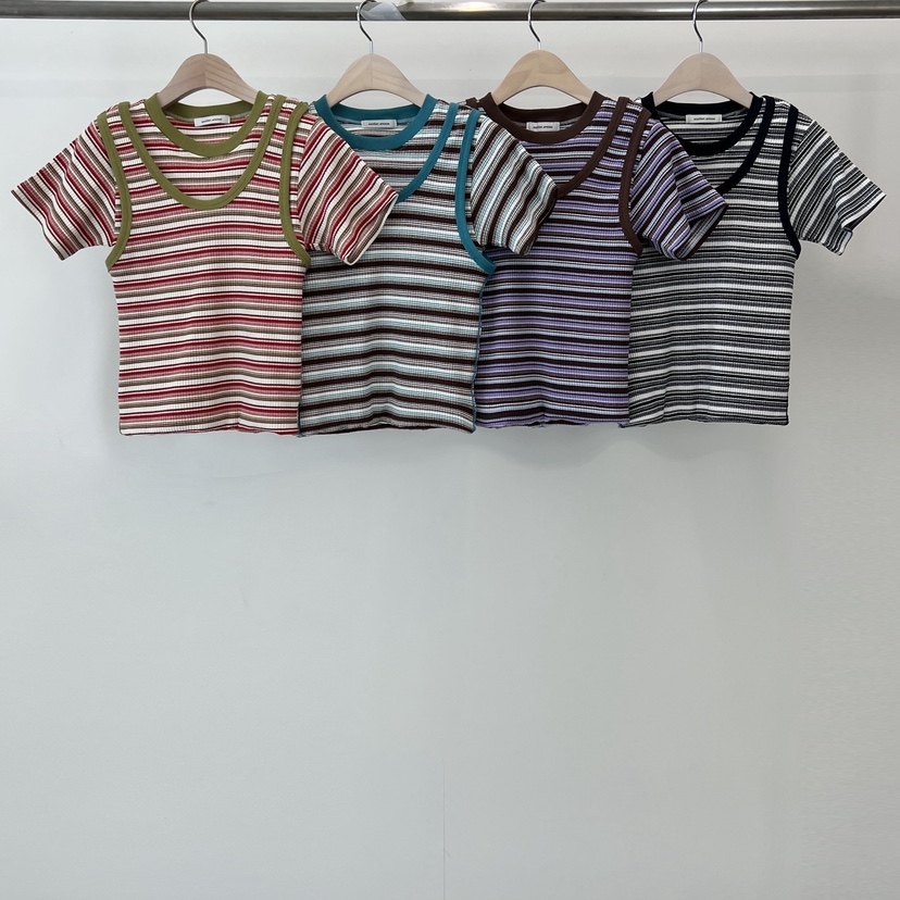 ANOTHER AVENUE韓國東大門直郵女裝新款熱賣職業T恤復古ANOTHER AVENUET恤