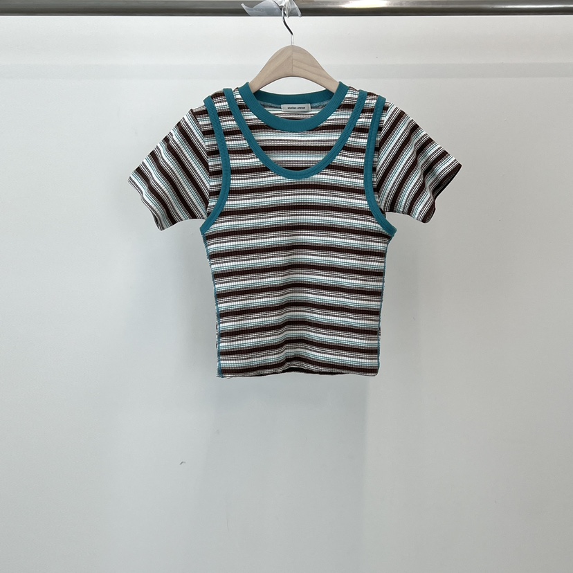 ANOTHER AVENUE韓國東大門直郵女裝新款熱賣職業T恤復古ANOTHER AVENUET恤圖色2