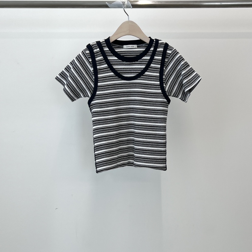 ANOTHER AVENUE韓國東大門直郵女裝新款熱賣職業T恤復古ANOTHER AVENUET恤圖色4