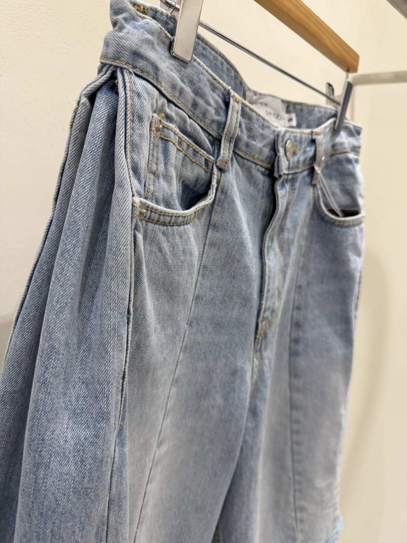 SHIRRING韓國直郵女裝新品職業人氣熱賣時尚休閑26春夏牛仔褲SHIRRING牛仔褲