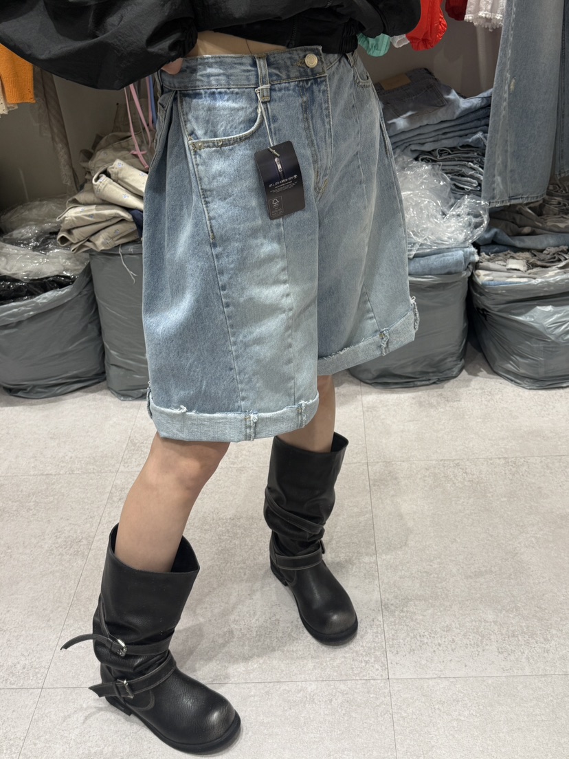 SHIRRING韓國直郵女裝新品職業人氣熱賣時尚休閑26春夏牛仔褲SHIRRING牛仔褲