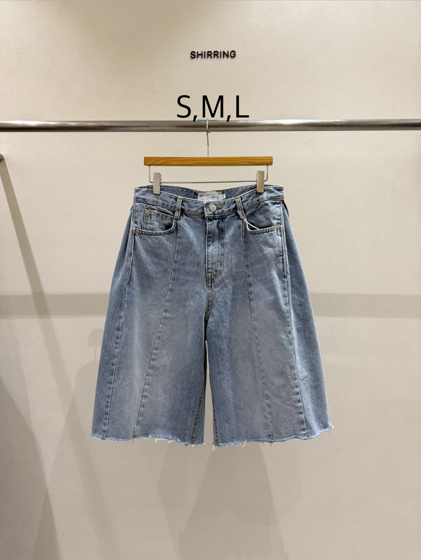 SHIRRING韓國直郵女裝新品職業人氣熱賣時尚休閑26春夏牛仔褲SHIRRING牛仔褲圖色1