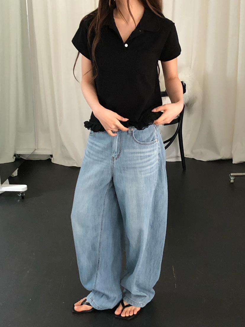 ONDO-P韓國東大門代購女士新款職業人氣26春夏熱賣T恤蕾絲ONDO-PT恤