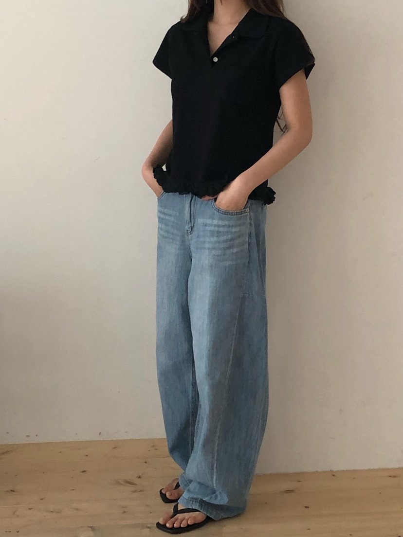 ONDO-P韓國東大門代購女士新款職業人氣26春夏熱賣T恤蕾絲ONDO-PT恤