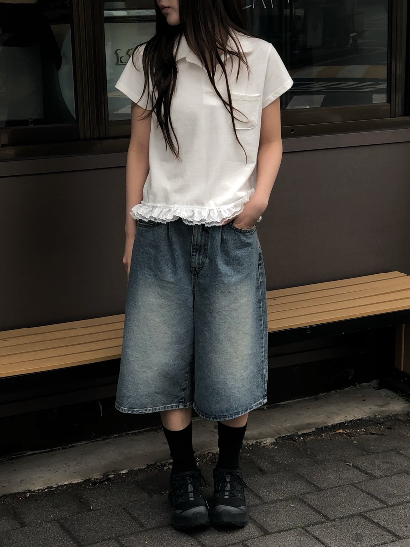 ONDO-P韓國東大門代購女士新款職業人氣26春夏熱賣T恤蕾絲ONDO-PT恤