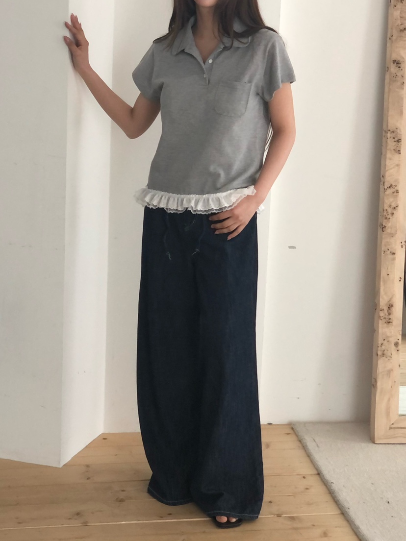 ONDO-P韓國東大門代購女士新款職業人氣26春夏熱賣T恤蕾絲ONDO-PT恤