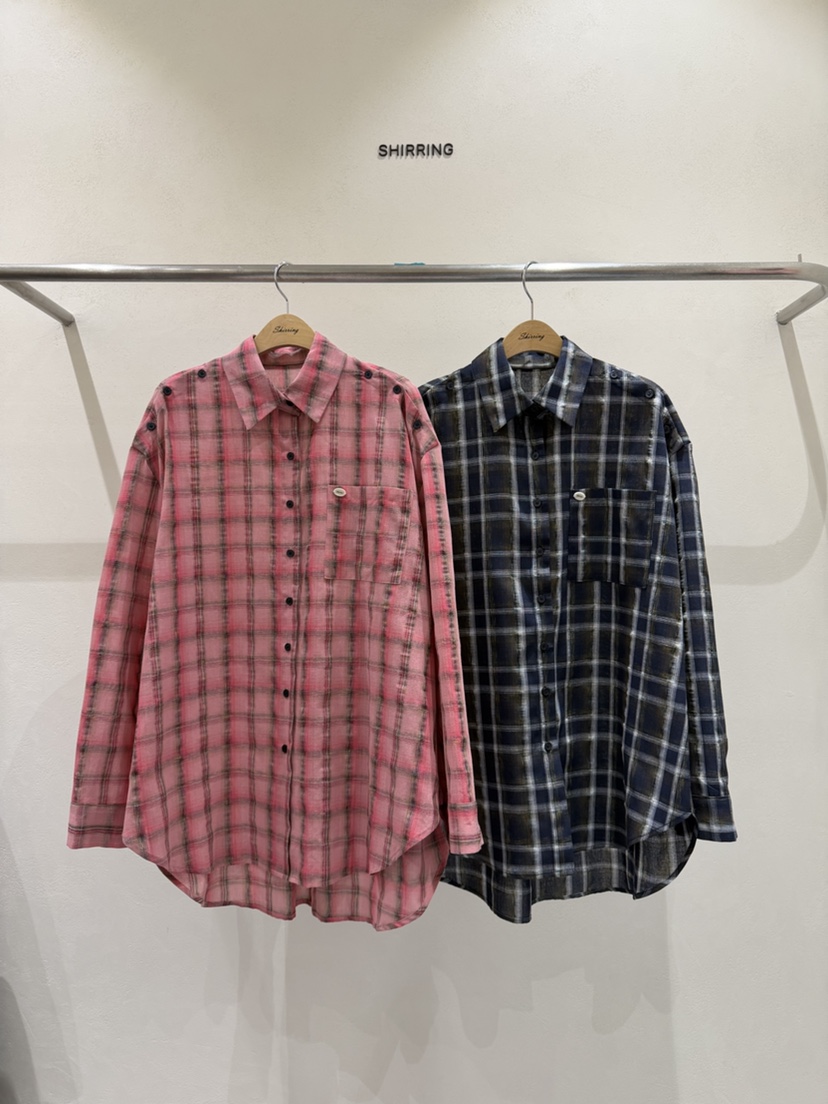 SHIRRING韓國直郵實拍女士新款時尚推薦26春夏襯衫蕾絲衫SHIRRING襯衫/蕾絲衫