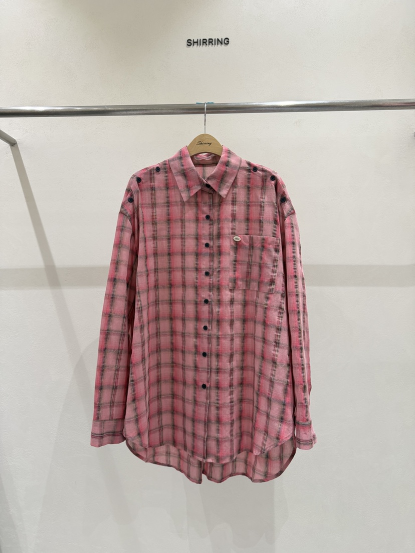 SHIRRING韓國直郵實拍女士新款時尚推薦26春夏襯衫蕾絲衫SHIRRING襯衫/蕾絲衫圖色1