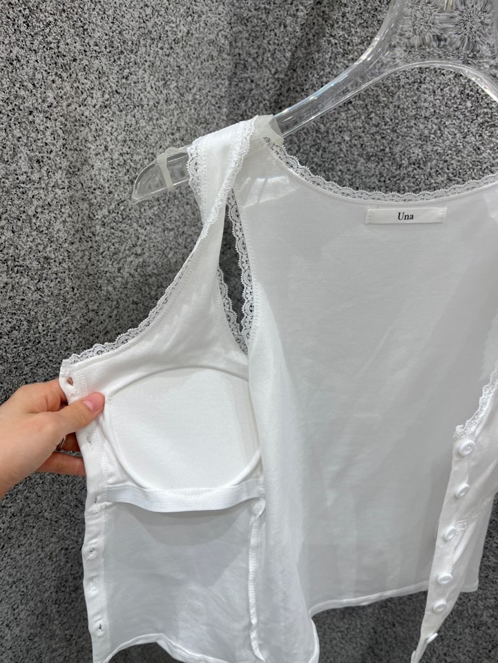 UNA/THE MAY韓國直郵女士新款推薦人氣職業吊帶背心蕾絲THEMAY/UNA吊帶/背心