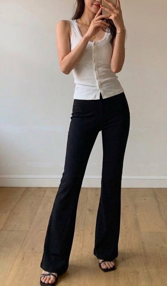 UNA/THE MAY韓國直郵女士新款推薦人氣職業吊帶背心蕾絲THEMAY/UNA吊帶/背心圖色2