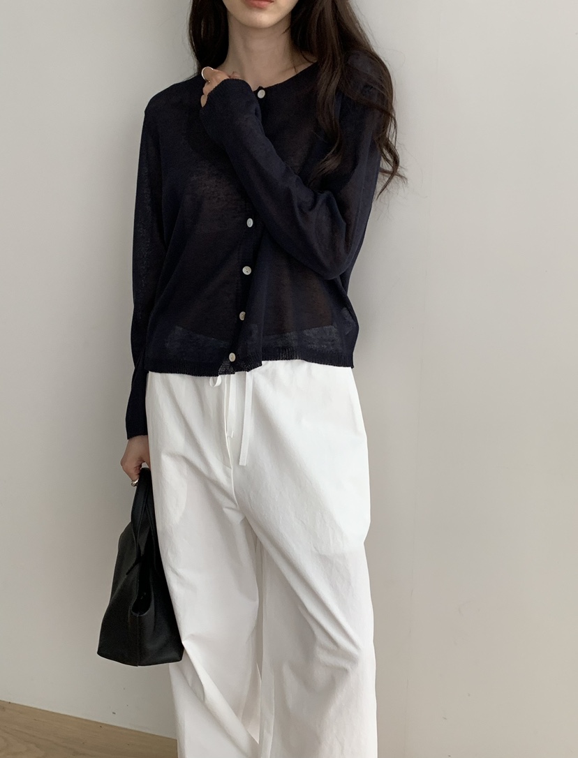 NOTICE韓國直郵實拍女士新品職業26春夏時尚針織衫亞麻開衫NOTICE針織衫