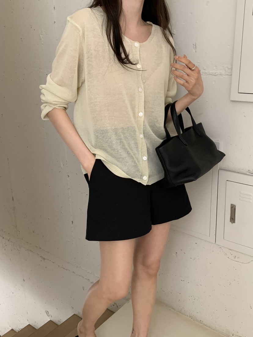 NOTICE韓國直郵實拍女士新品職業26春夏時尚針織衫亞麻開衫NOTICE針織衫