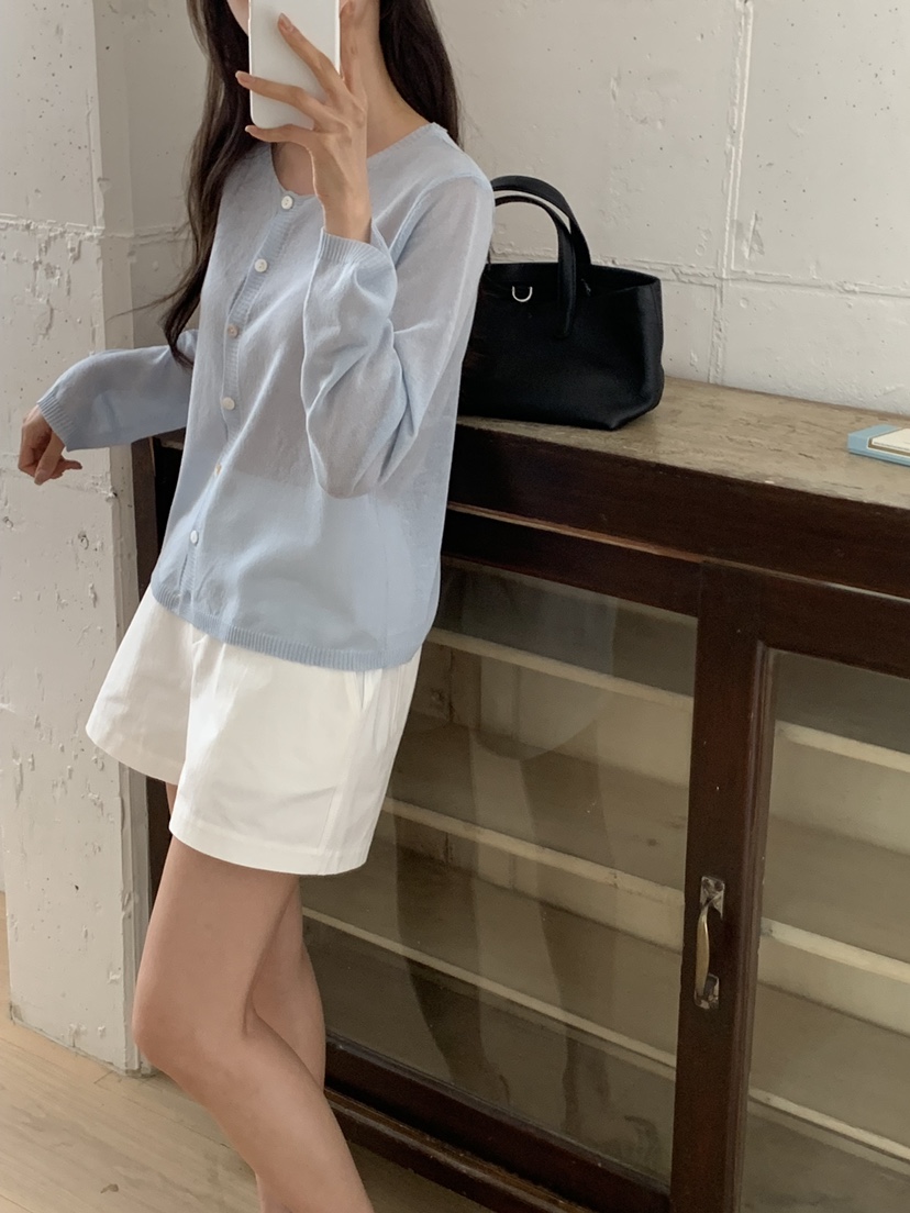 NOTICE韓國直郵實拍女士新品職業26春夏時尚針織衫亞麻開衫NOTICE針織衫