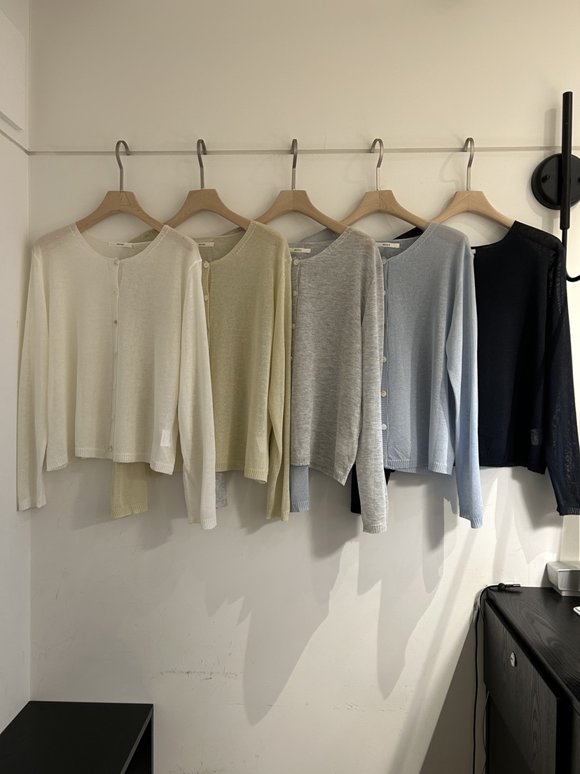 NOTICE韓國直郵實拍女士新品職業26春夏時尚針織衫亞麻開衫NOTICE針織衫