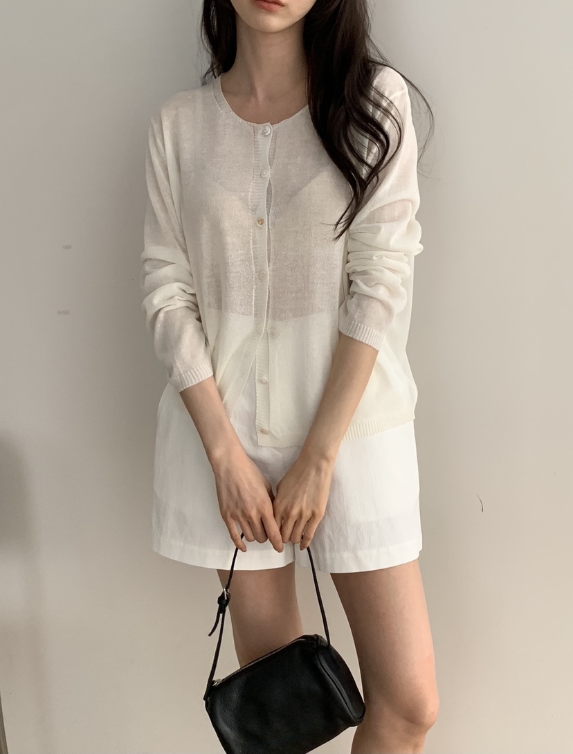 NOTICE韓國直郵實拍女士新品職業26春夏時尚針織衫亞麻開衫NOTICE針織衫