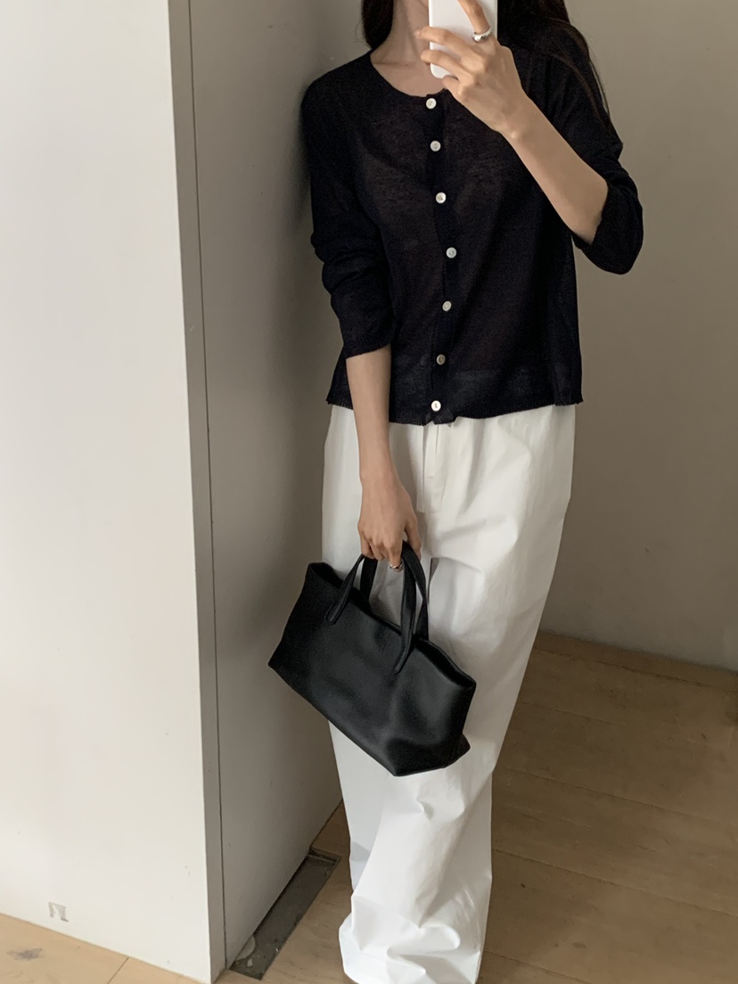 NOTICE韓國直郵實拍女士新品職業26春夏時尚針織衫亞麻開衫NOTICE針織衫