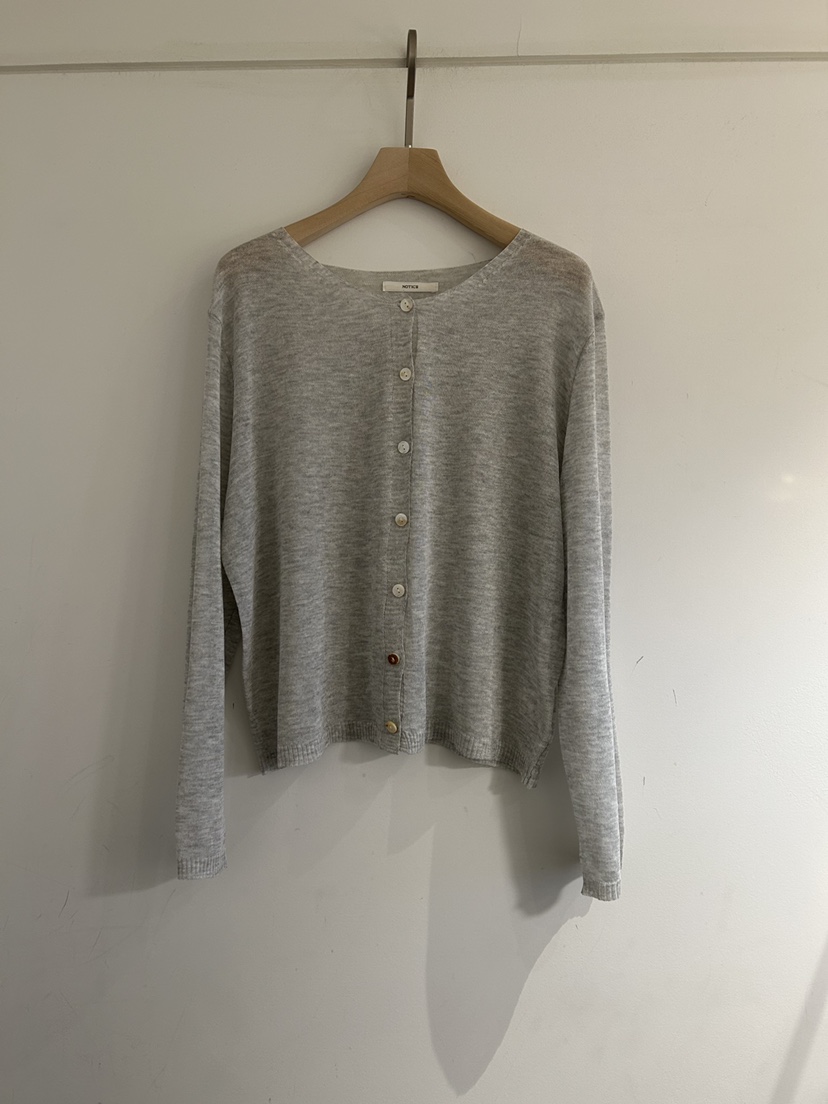 NOTICE韓國直郵實拍女士新品職業26春夏時尚針織衫亞麻開衫NOTICE針織衫圖色2